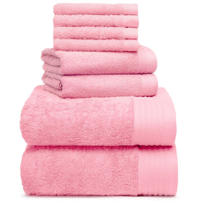 Doncia 8 Piece 100% Cotton Towel Set