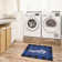 Non-Slip Rubberback Checkered Border Laundry Room Runner Rug, Entryway Rug