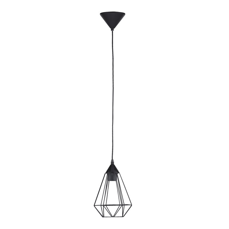 Bethania 1 - Light Black Geometric Pendant, Copper