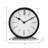 Modern Clock Metal Glass Wood Steel Roman Numerals 7" Black and White Tabletop Decor for Home Office Bedroom Living Room