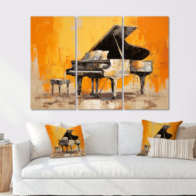 Ensemble de salon Orange Piano Modernist