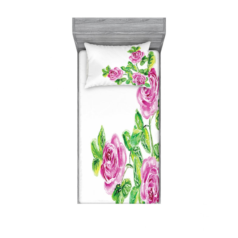 Microfiber Sheet Set, Twin Sheet Set with Fitted Sheet