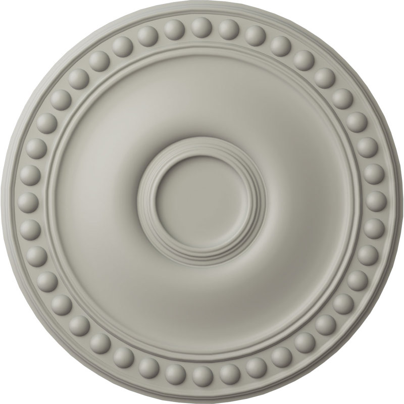 Endurathane Foster Ceiling Medallion, 19 1/8"OD x 1"P (Fits Canopies up to 5 5/8"), Hand-Painted Green Gold Finish