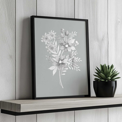 «Gray Botanical Set I» par Cindy Jacobs, reproduction d'art