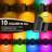 Cylinder Wall Light Black Plug-In Night Light With Light Sensor, 3000K Warm White, Sliding Dimmer