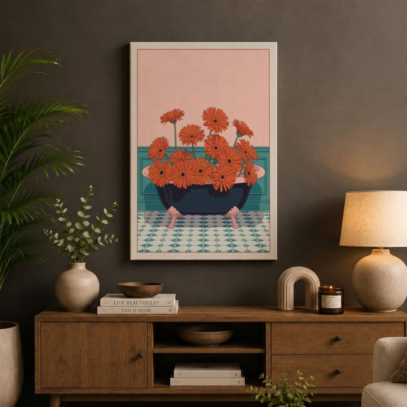 Print, 30x20 - 76.2 x 50.8 cm, Teal Border