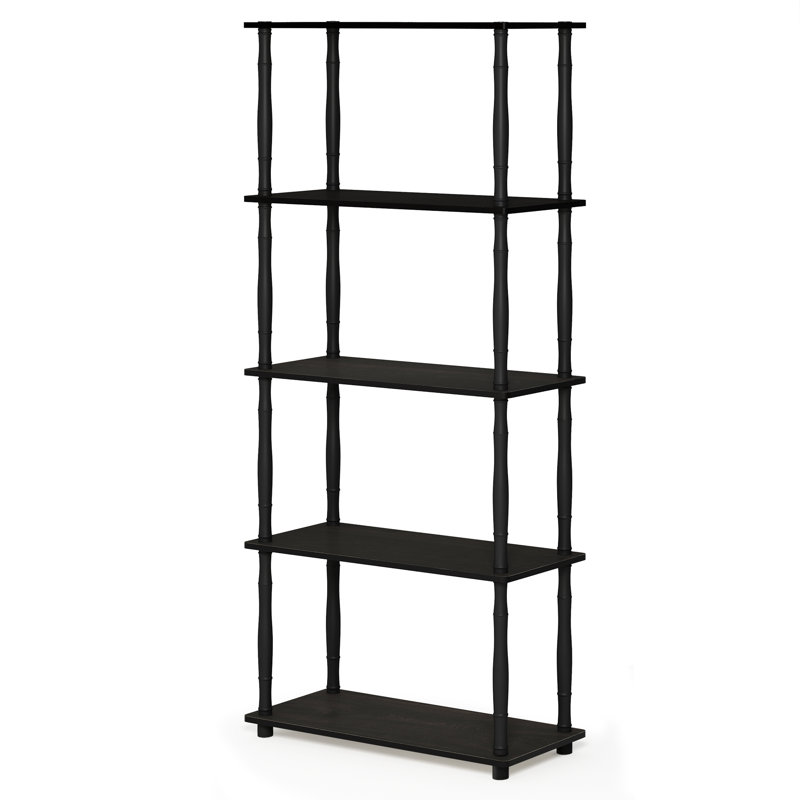 Heslin 23.6 " W Plastic Shelving Unit, Espresso/Black