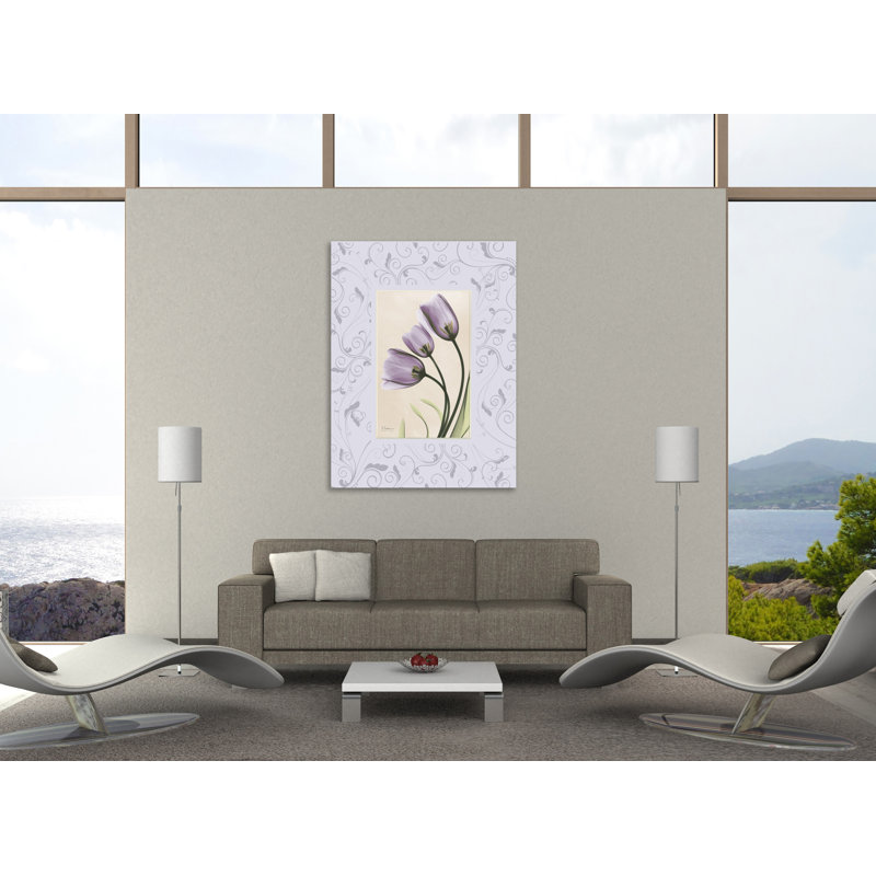«Tulips», toile tendue par Albert Koetsier, H 40 po x l 30 po x P 1,5 po