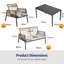 4 - Person Patio Dining Set Rectangular Table