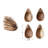 Almond Shaped Acacia Wood Trays