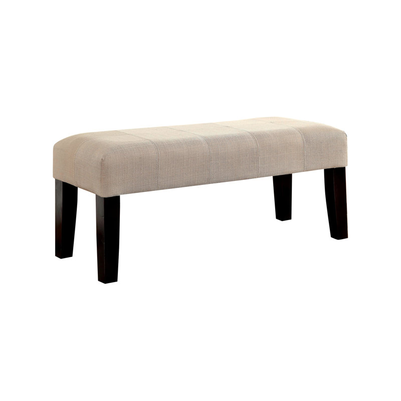 Polyester Upholstered Bench, Ivory