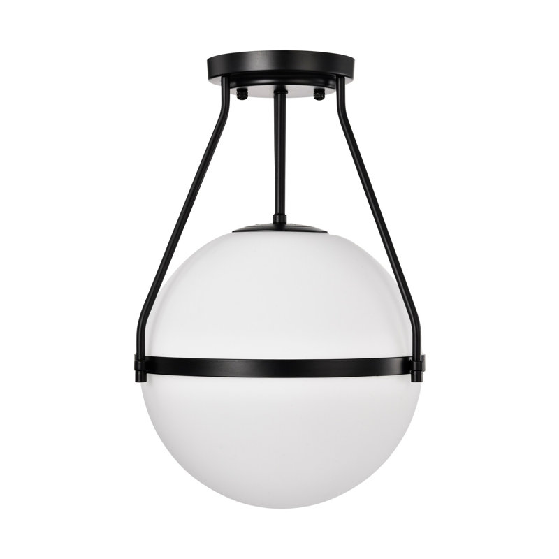 Heuller Semi Flush Mount, Matte Black