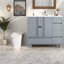 Meuble-lavabo peu encombrant avec lavabo en céramique, style gris moderne