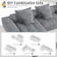 Canapé modulaire moderne capitonné avec 6 coussins-1198298550
