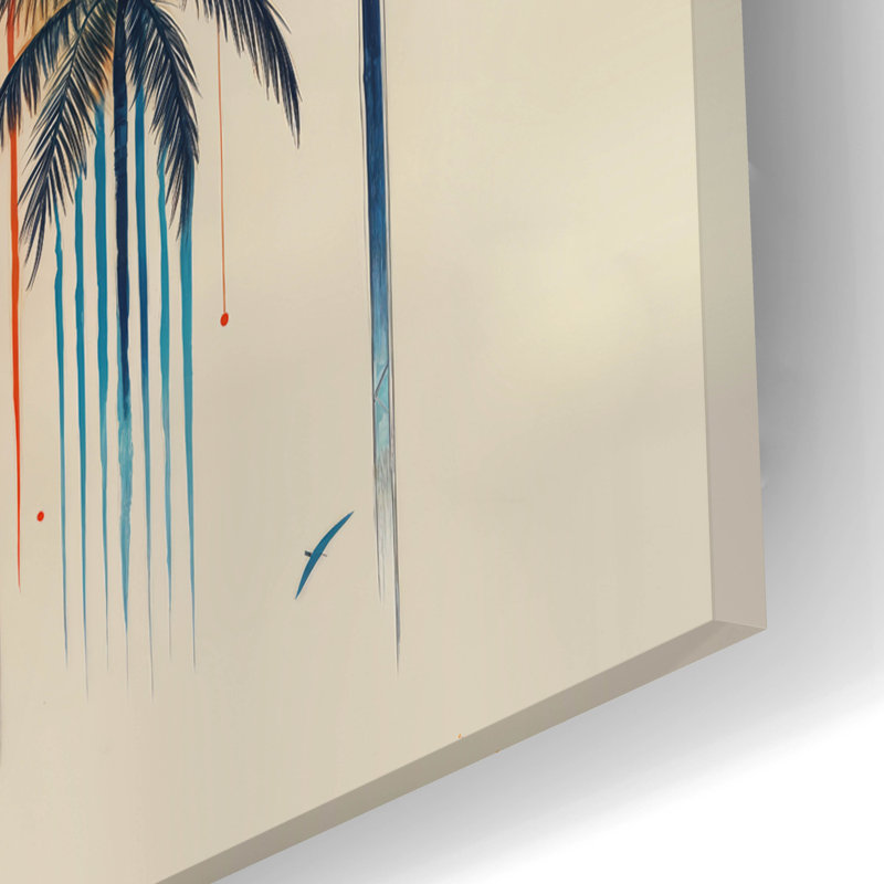 «Florida Abstract» par Rey Klimt, art mural en verre acrylique, H 12 po x l 16 po x P 0,13 po