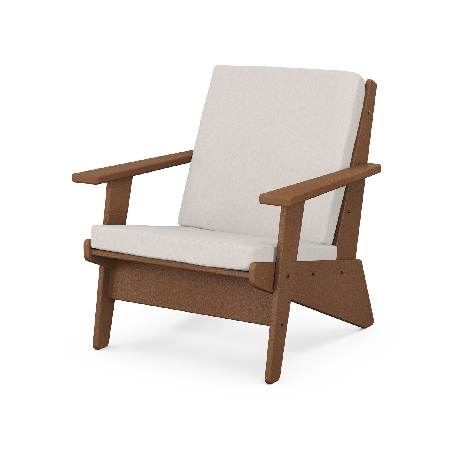 Riviera Modern Lounge Chair, Marine Indigo, Slate Gray