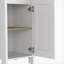 Armoire à porte simple en lin 59,3 H, deux tablettes intérieures, deux tablettes ouvertes-106770189