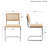 18.1 " H Solid Wood and Wicker / Rattan Cantilever Chair-1289408525