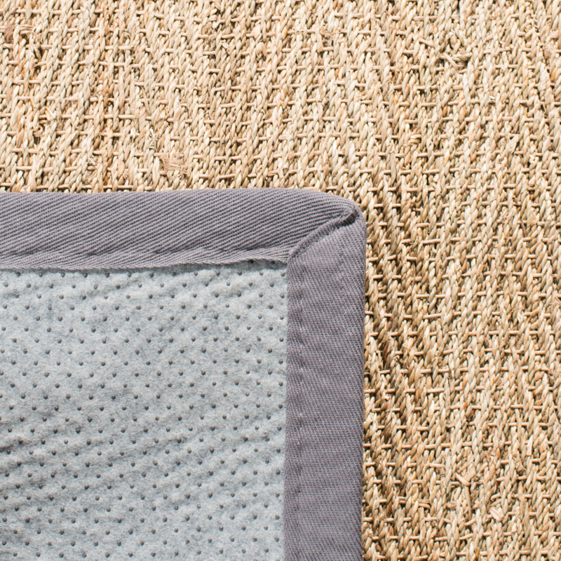Tapis de couleur unie en fibres naturelles Peetz, Tapis de couloir 2 pi 6 po x 8 pi