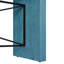 Console rétro en bois de style campagnard, structure en métal angulaire, bleu antique, parfaite pour le vestibule ou derrière le canapé