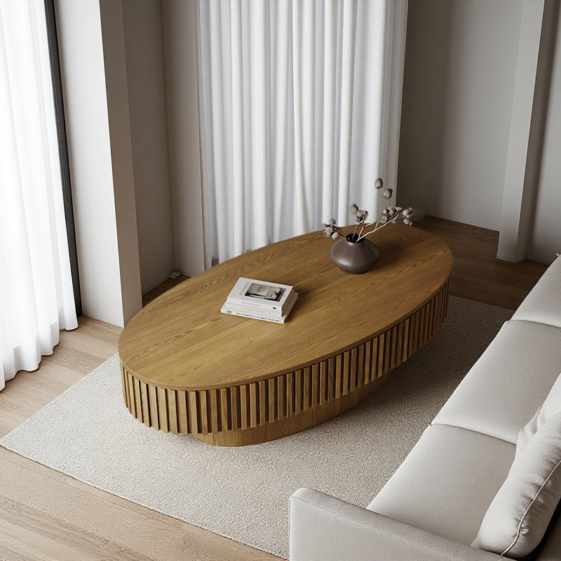 Table basse 47 po ovale avec rangement