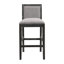 Ensemble de 2 tabourets de bar d'une hauteur de 30,5 pouces, structure en bois d'hévéa, coussin en tissu éponge et tabourets de bar rembourrés, chaises de bar rétro-418177269