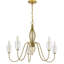 Lustre 60 po x 5 en métal Myriel avec abat-jour en verre
