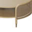 Table basse en frêne et rotin