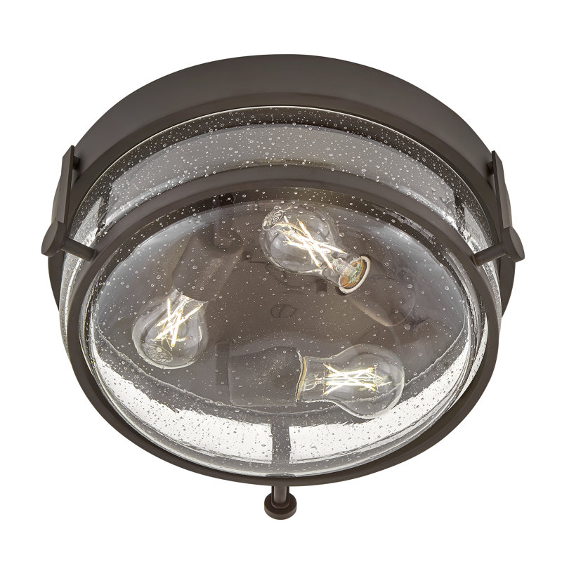 Plafonnier encastré rétro 3 lumières Harper, Bronze huilé