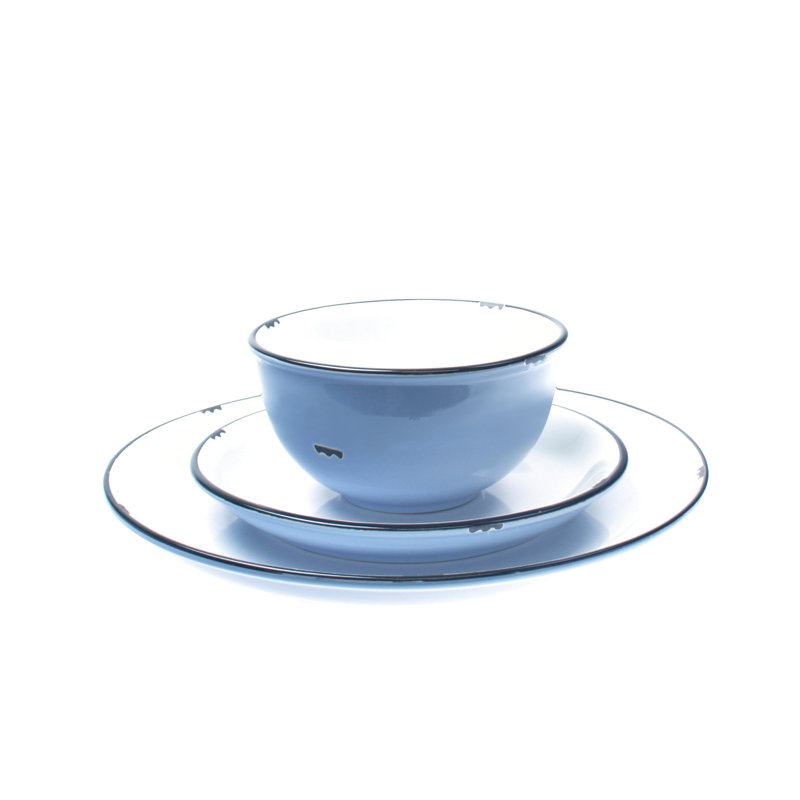 Tinware Dinner Plate, Cashmere Blue