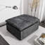 Repose-pieds Paros en chenille, repose-pieds sans os comprimé, gris-1907047872