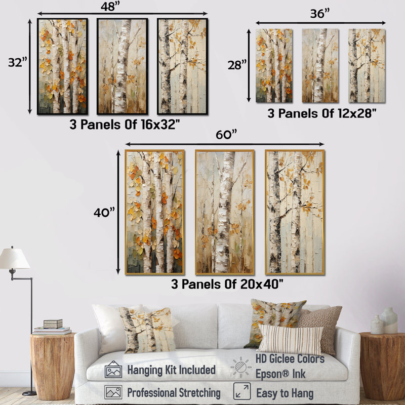 Ensemble de salon 3 pièces Beige American Basswood I, Cadre flottant noir, H 32 po x l 48 po