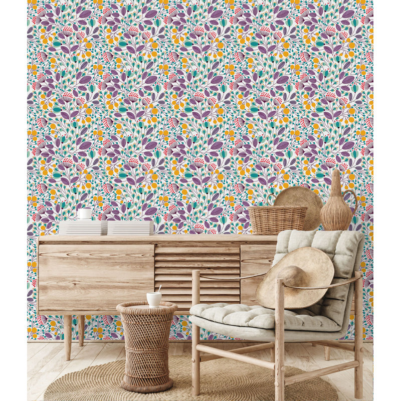 Floral Tile, 18.75" W x 25" L, Vinyl