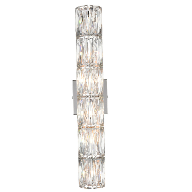 Applique murale en acier inoxydable Hornes, Or, Six lumières, H 23,63 po x l 4,72 po x P 3,94 po
