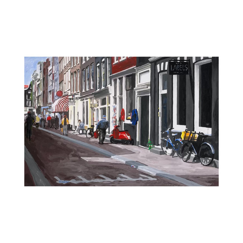 Street by HJ Hofstra - Wrapped Canvas Painting, 20.32 cm H x 30.48 cm W