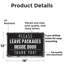 Veuillez laisser les colis à l'intérieur de la porte en aluminium de 12 po x 18 po-119479664-119479668