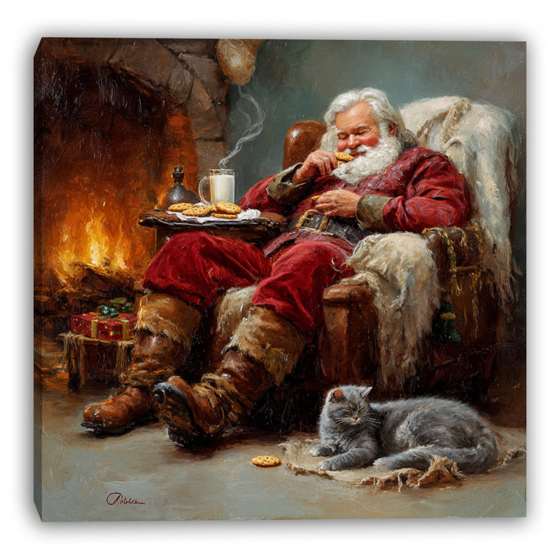 Fireside Cookies avec toile tendue, art mural, H 20 po x l 20 po