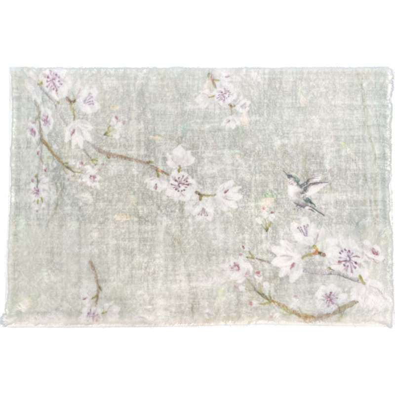 Blossom Fantasia Faux Fur Cloud Rectangle Washable Rug, Rectangle 3' x 5', Celadon