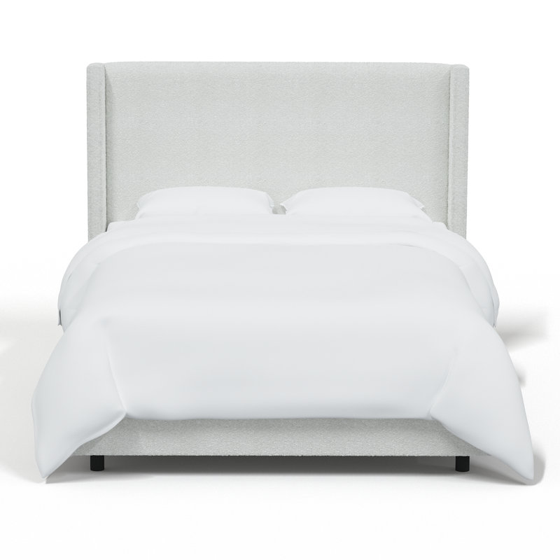 Hanson Upholstered Wingback Bed, Queen, Classic Ivory Boucle