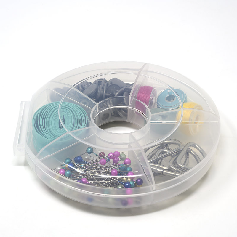 Dritz Storage Tower with Removable Compartments, Clear