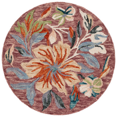 Jardin Hand Tufted Wool; Cotton Floral Indoor Rug