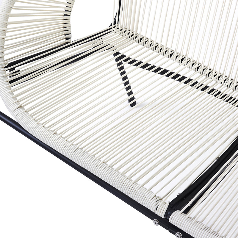 CONDESSA OUTDOOR PATIO WICKER LOVESEAT, Ivory White