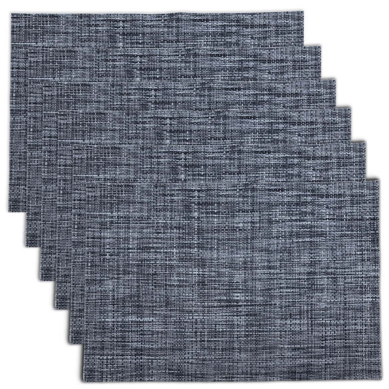Ensemble de napperons en vinyle 6 pièces Salena, bleu