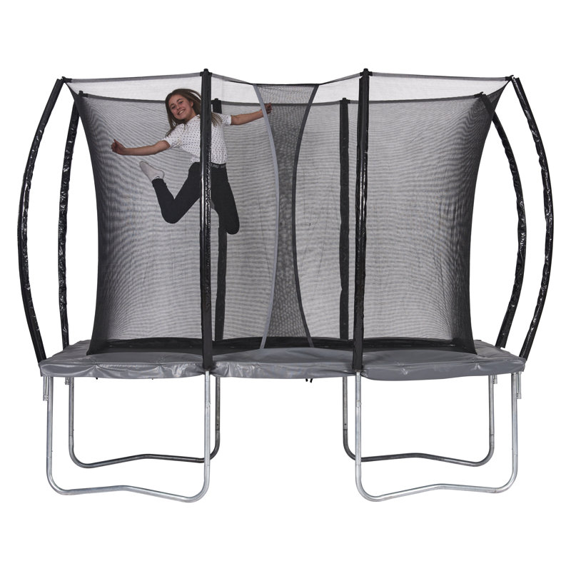 Halpern Freeport Park 305cm x 213cm Rectangle Backyard Trampoline with Safety Enclosure