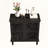 Vintage Accent Cabinet with Floral Hollow-Carved Doors and Adjustable Shelf-1181231914
