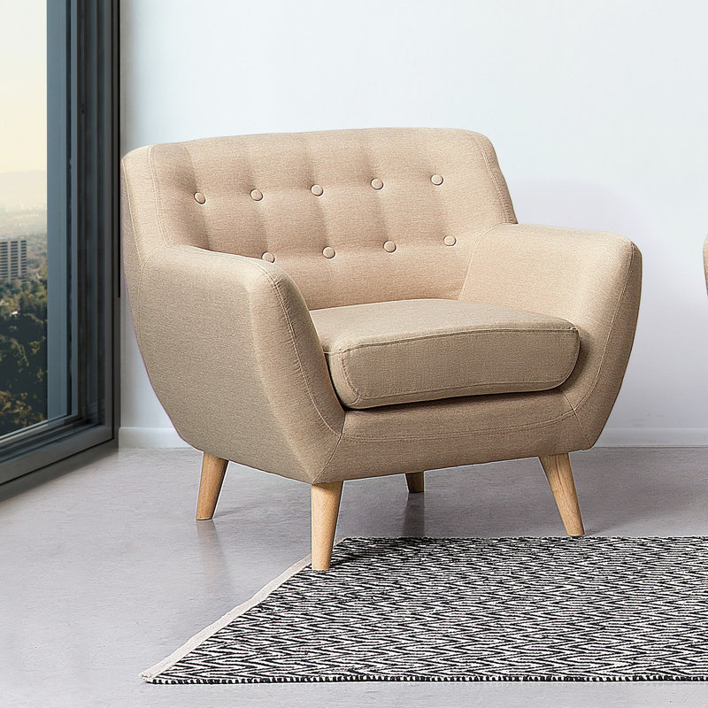 Colette Upholstered Armchair, Beige
