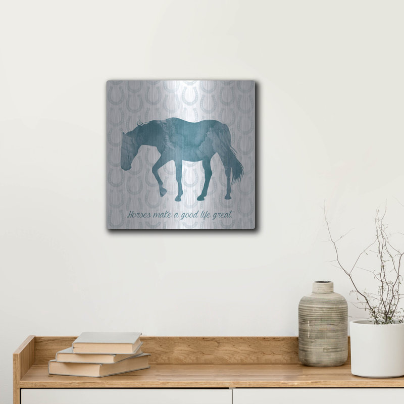  «Horse Great» par Erin Clark, art mural en métal, 12 po x 12 po, H 12 po x l 12 po