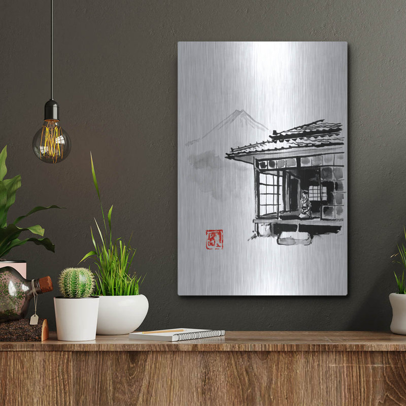 «Geisha Living At The Fuji» par Pechane, H 16 po x l 12 po