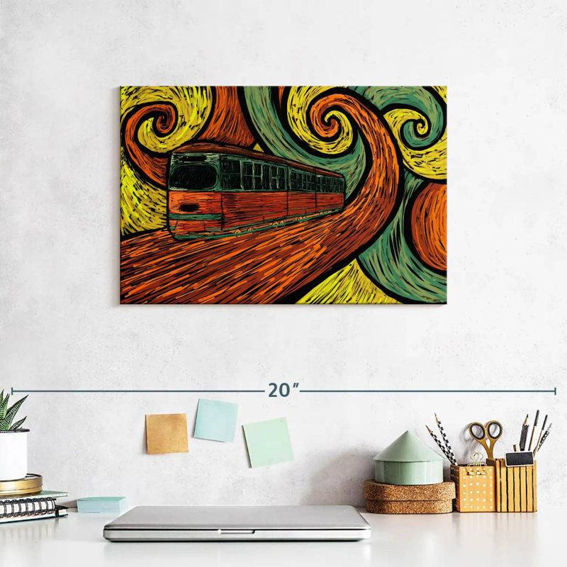 Abstract Tram Journey, 8" H x 12" W