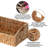 Natural Water Hyacinth Storage Baskets, Set Of 3 Handwoven Seagrass & Wicker Organizer Bins With Handles For Shelf, Closet, Kitchen, Laundry Room & Bathroom Organization